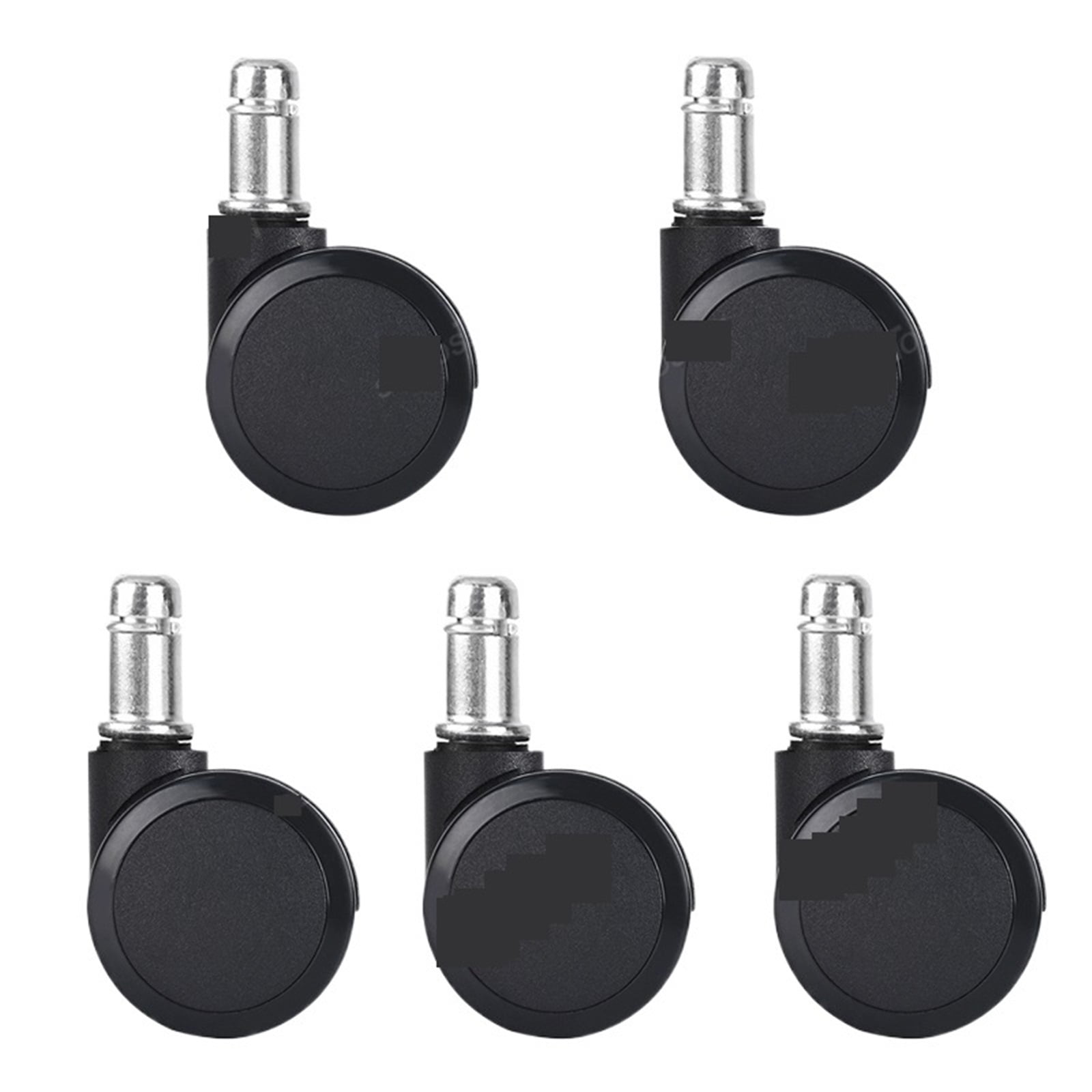 5 Pcs 2inch Universal Mute Office Chair Wheel Caster Heavy Duty Swivel Castor Replace Furniture Wheels Roller Rubber Brake DIY ,Quiet and Smooth