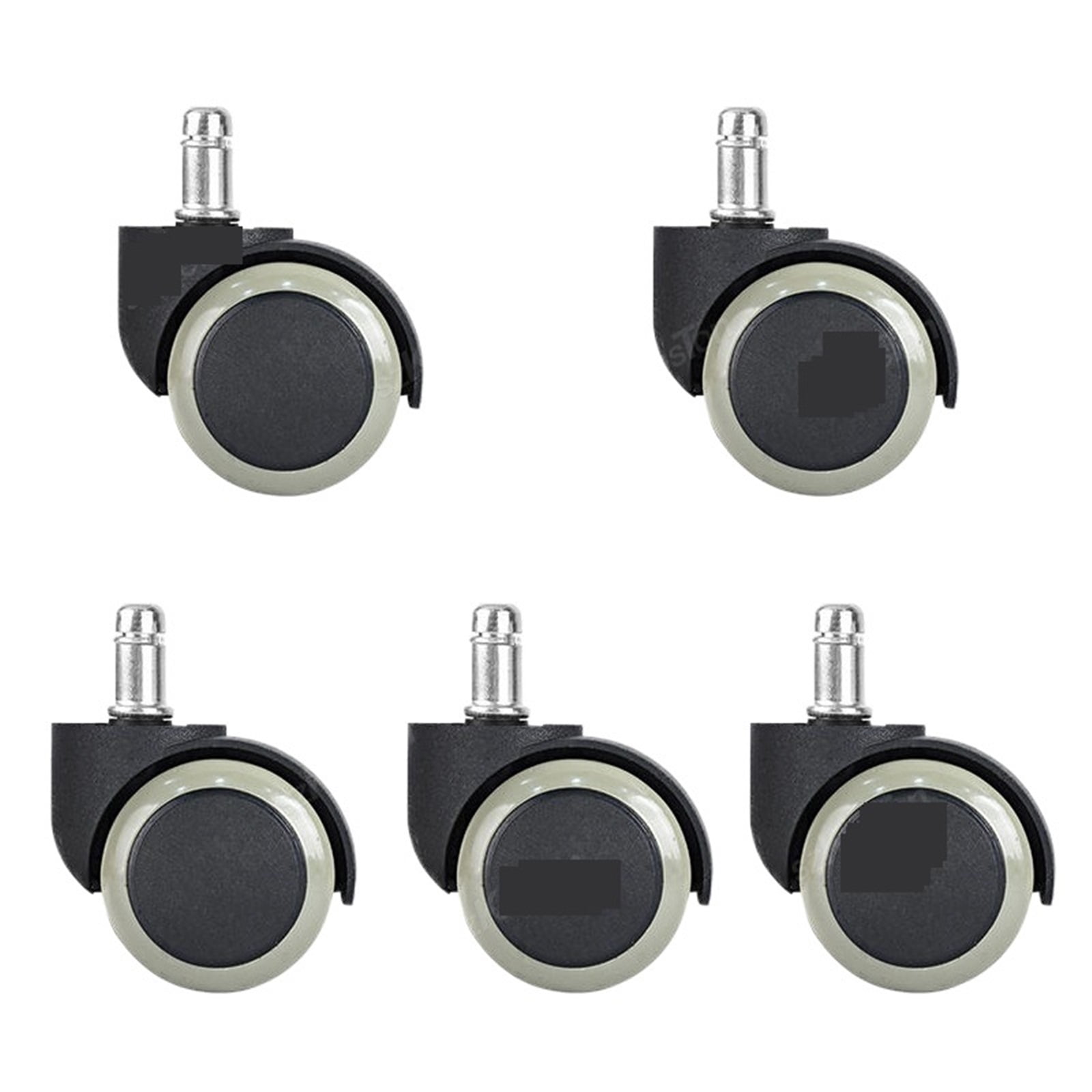 5 Pcs 2inch Universal Mute Office Chair Wheel Caster Heavy Duty Swivel Castor Replace Furniture Wheels Roller Rubber Brake DIY ,Quiet and Smooth