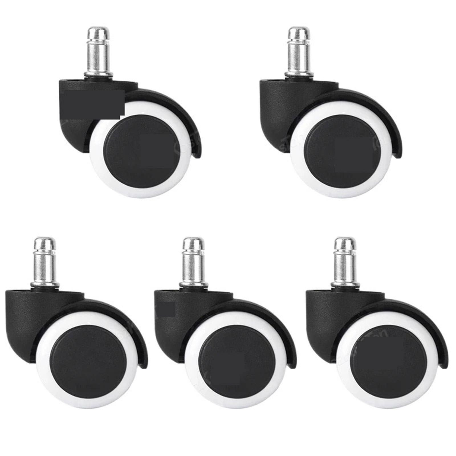 5 Pcs 2inch Universal Mute Office Chair Wheel Caster Heavy Duty Swivel Castor Replace Furniture Wheels Roller Rubber Brake DIY ,Reliable