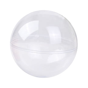 5 Pcs 3.15 Inch Clear Plastic Fillable Ornaments Balls, Sphere Dome Balls Big hristmas Ornament Balls for Favor Crafts, Clear DIY Refillable Acrylic Balls Kit