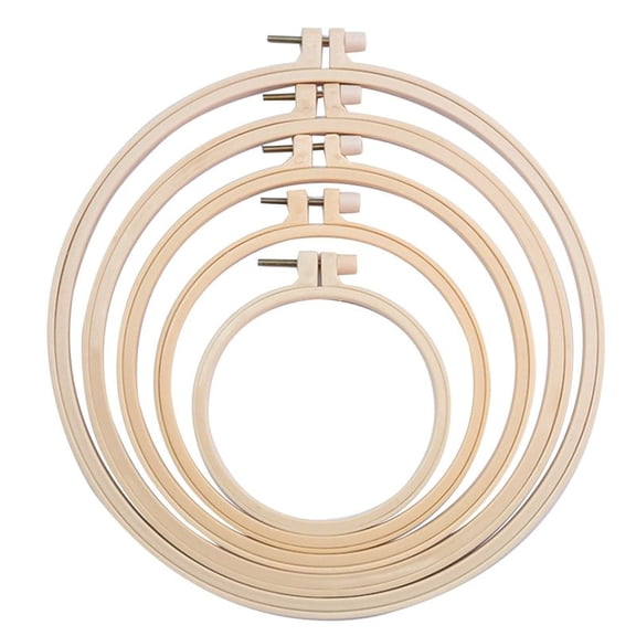 5 Pcs 3 Inch to 8 Inch Embroidery Hoops Set Plastic Round Hoops for Embroidery Craft Sewing and Ornaments Sewing