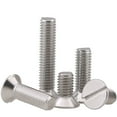 thumbnail image 1 of 5 Pcs 304 Stainless Steel Countersunk Head Slotted Bolt Screws M8x25mm., 1 of 5