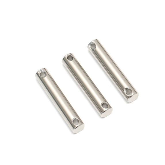 5 Pcs 304 Stainless Steel Double-Headed Cylindrical Pins with Holes, M8x60mm.