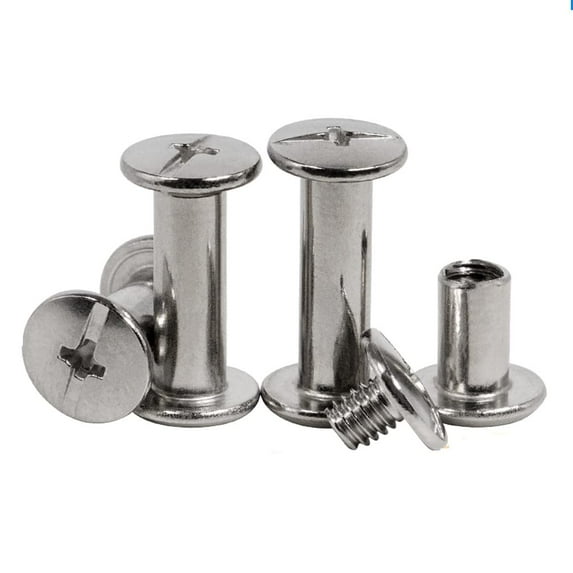 5 Pcs 304 Stainless Steel Flat Head Lock Screw Rivets M4x60mm.