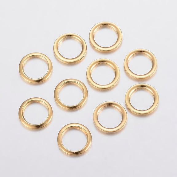 5 Pcs 304 Stainless Steel Linking Rings Links Connectors Ring Connectors Metal Jewelry Links Jewelry Pendant Charms Jewelry Making Findings 10x1mm Hole: 8mm