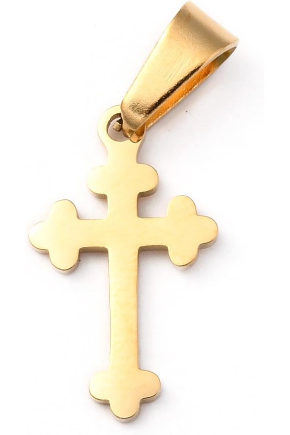 5 Pcs 304 Stainless Steel Pendants Jewelry Making Charms Golden Pendant Decoration for Women Birthday Festival Elegant Gifts DIY Personalized Jewelry 19x11.5x1.2mm Hole: 3.5x7mm Gold