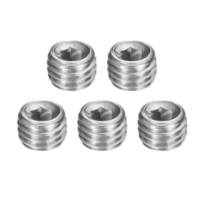 5 Pcs 304 Stainless Steel Pipe Plug M14 x 2 Male Internal Hex Thread Socket Pipe Plug
