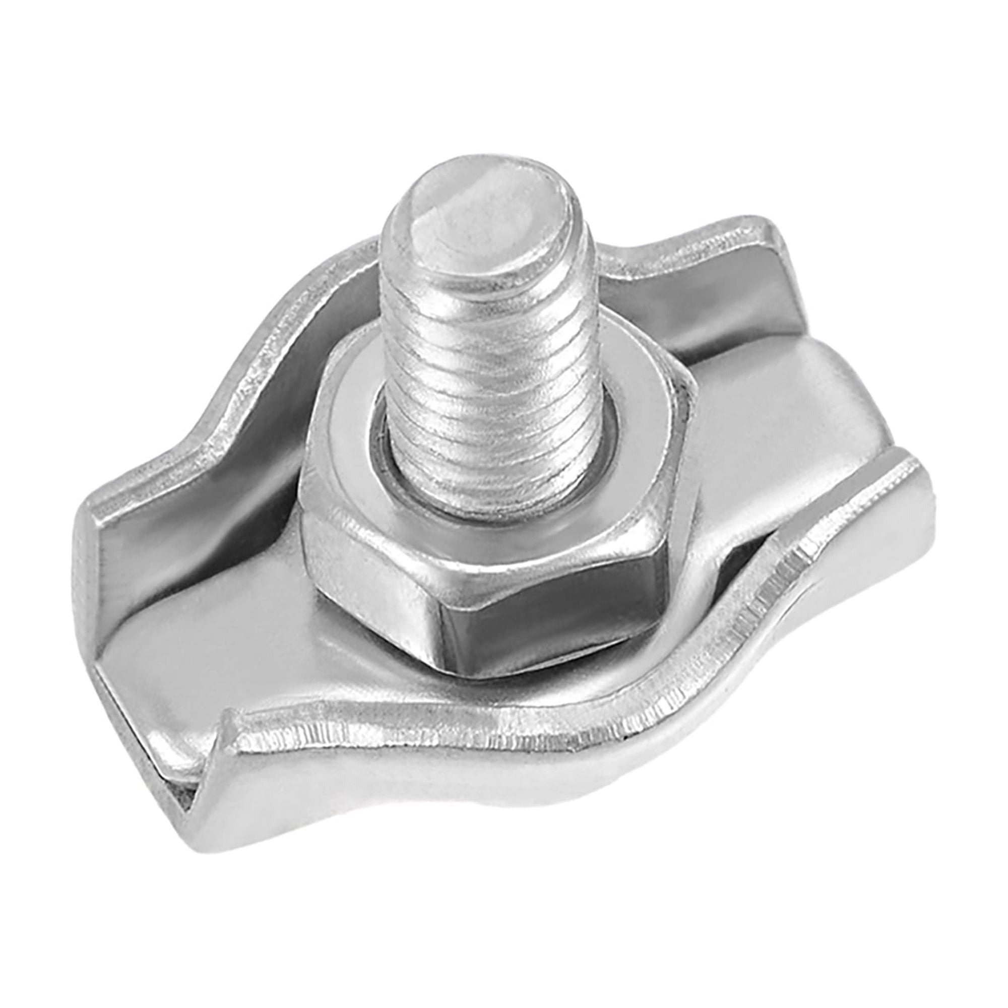 5 Pcs 304 Stainless Steel Single Wire Rope Clip Cable Clamp for 1mm-1 ...