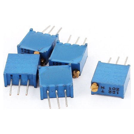 5 Pcs 3296W 1K ohm Variable Resistor Adjustable for Multiturn Potentiometer