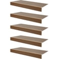 thumbnail image 1 of 5 Pcs 33x16in Foamed PVC Wire Rack Covers for Closet Removable Pantry Shelves Covers with Practical Brackets for Bathroom Kitchen Shelving(Dark Wood), 1 of 9