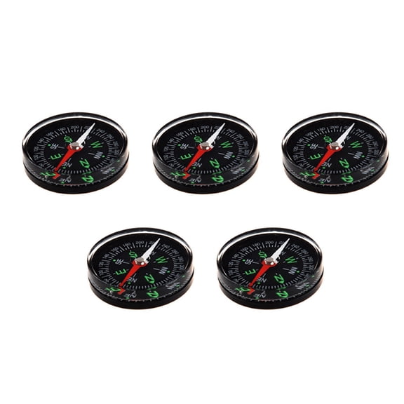 5 Pcs 40mm Clear Liquid-Filled Camping Compass Hiking Outdoor Scouts Kit