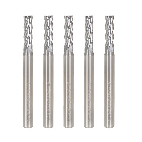 5 Pcs 5/32inch 4 Flute Carbide Square End Mill Set Replacement for Steel, Forge Steel, Hardened Steel, Copper, Alloys & Materials