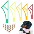 thumbnail image 1 of 5 Pcs 5 Size Dog Bandana Sewing Template Set Small Sewing Rulers Set Acrylic Quilting Template Stencils Set DIY Pet Bib for Small Pet Bandana Templates Rulers - 5Colors, 1 of 9