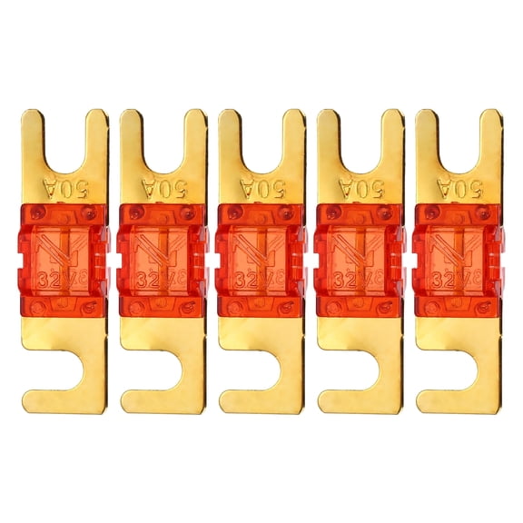 5 Pcs 50 A 32 V Mini ANL Fuse Replacement Electrical Protection Electronics Blade Fuse for Automotive Marine Audio Video System