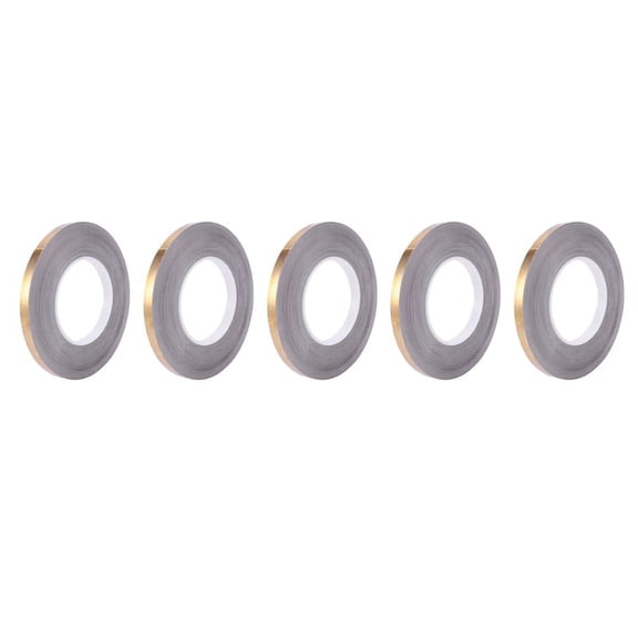 5 Pcs 50 Meter Gold Self-Adhesive Stickers Waterproof Tile Wall Tile Space Sealing Tape Strip Stickers Decals Home Decor