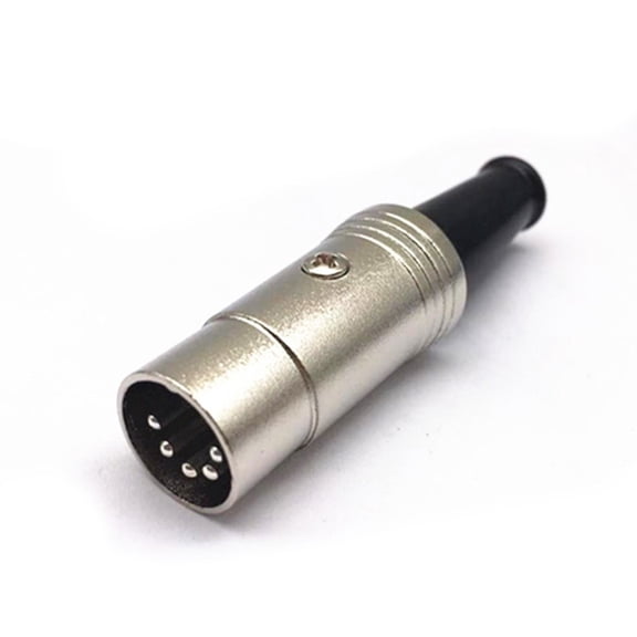 5 Pcs 5PIN DIN Connector Midi Cable Lead Audio Plug Male Inline Metal Connector High Quality DIN Male Plug