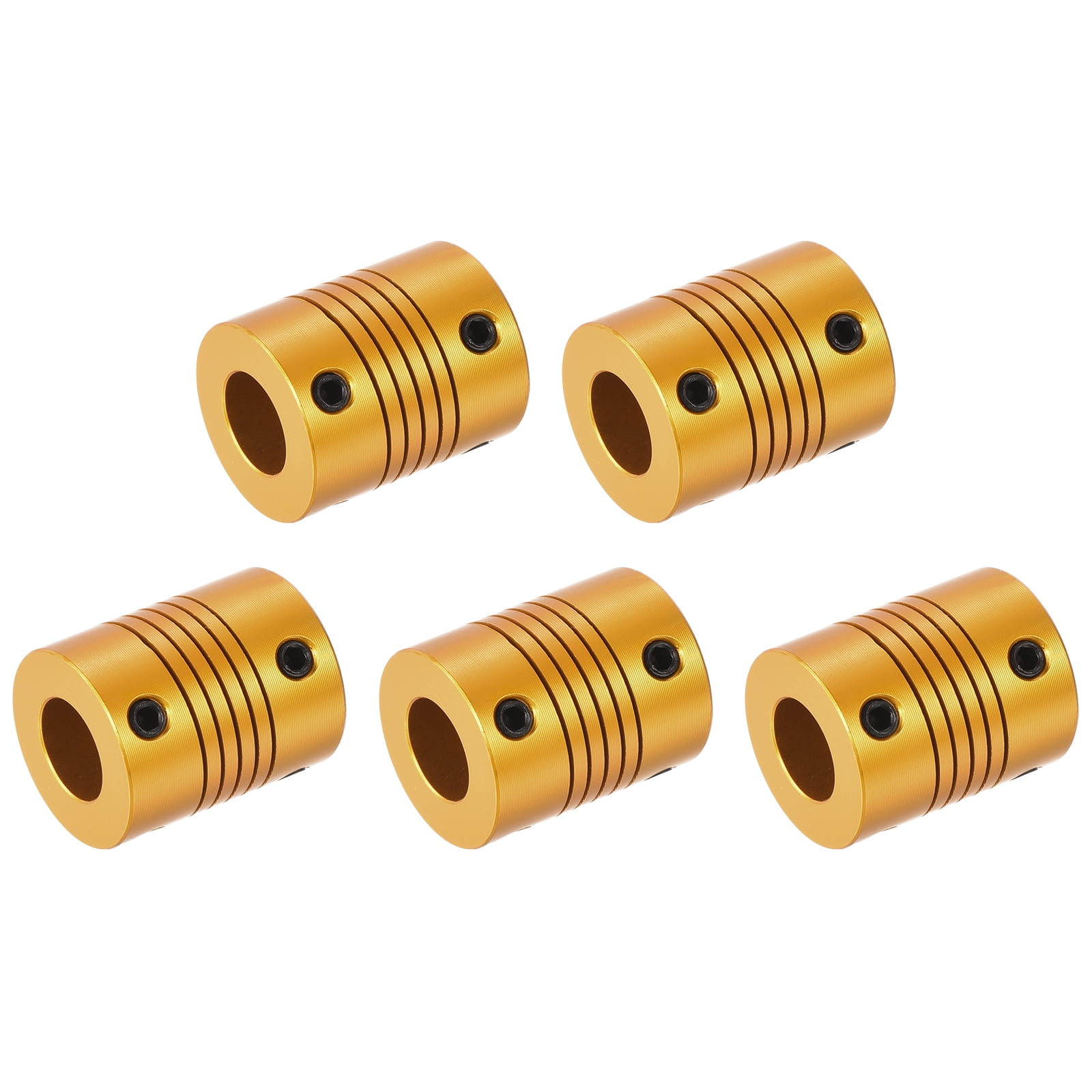 Accouplement Flexible Pour Arbre – 10mm à 5mm, Alliage Alu, L25mm X D20mm, Doré – Uxcell