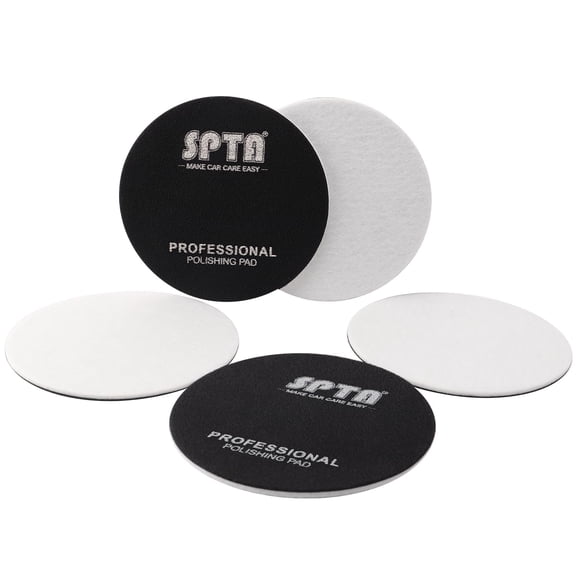 5 Pcs 6''(150mm) Car Glass Polishing Discs Microfiber Polishing Buffing Pad, Glass Scratch Removal Kit for Correcting Damaged Windows, Removing Stubborn Waterspots