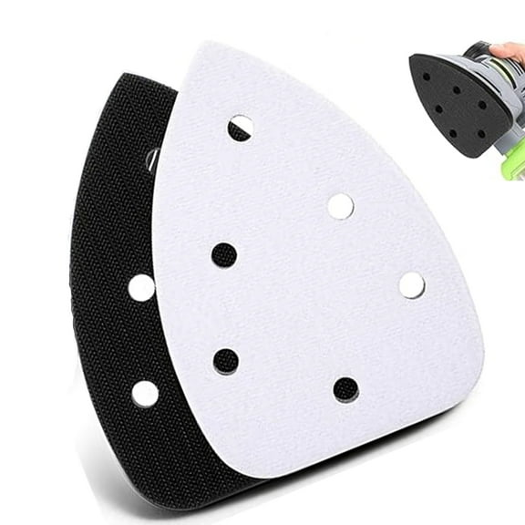 5 Pcs 6 Holes Cushioning pad with Hook and Loop Backing Sander Mouse Detail Sanding Interface Pad to Increasing Flexibility and Balancing Pressure Compatible with Ryobi Sander