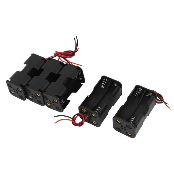 5Pcs 6V Power Supply 4 x AA Battery Double Sided Box Container Storage Holder