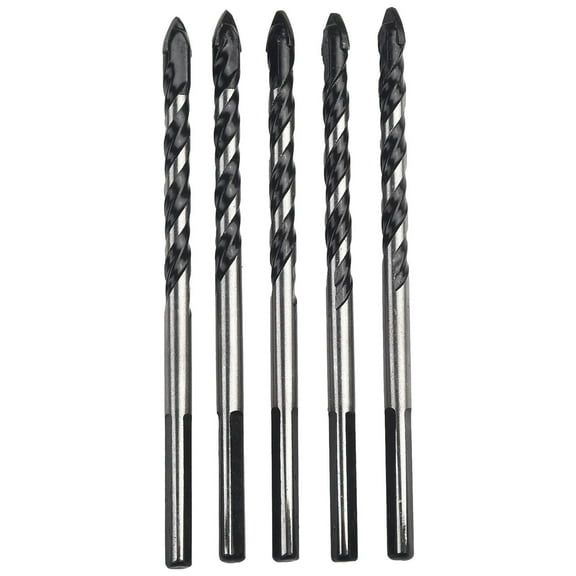 5 Pcs 6mm Tungsten Carbide Drill Bit Set for Porcelain Tile Concrete Brick Glass