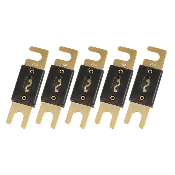 ANL Fuse 5 Pcs 70 Amp Gold Tone Plated for Car Audio Video Stereo