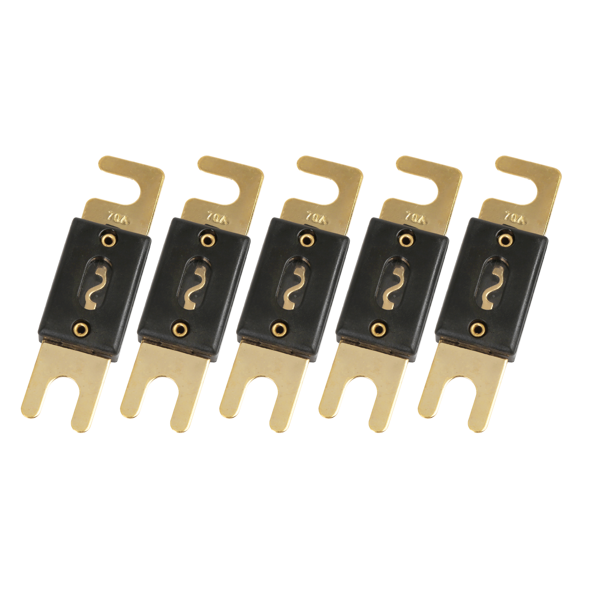 5 Pcs 70 Amp ANL Fuse Gold Tone Plated for Auto Car Audio Video Stereo