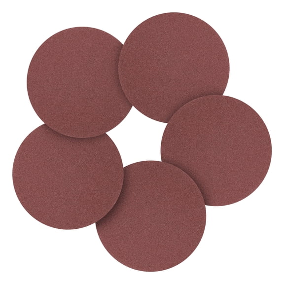 5 Pcs 8 Inch Sanding Disc 80 Grit Round Hook and Loop Sandpaper Fit for Random Orbital Sander or Automotive Car Repairing, Grinding and Polishing, Red