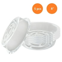 5-Pcs 8" Transparent Plastic Plant Pot Drip Trays Pallets