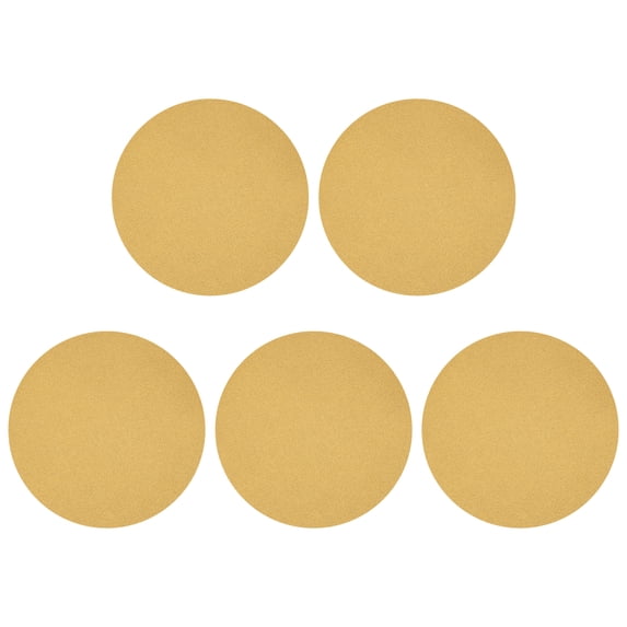 5 Pcs 9 Inch Sanding Disc 100 Grit Hook and Loop Sandpaper Random Orbital Sander Pads for Woodworking Automotive, Gold