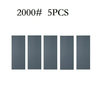 5 Pcs 9x3.6Inch Wet/Dry Sandpaper Sheets 2000 Grit for Wood Metal Polishing