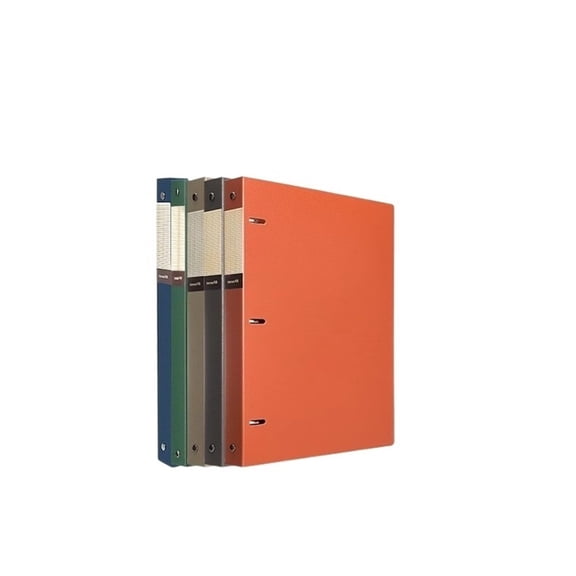 5 Pcs A4 Perforated Loose-leaf Binder PP Three-hole Thickened File Folder Archive Information Organizer Booklet
