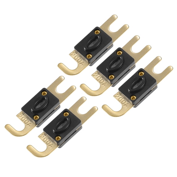 5 Pcs ANS Fuses 200A Audio CD AFS Fuse Bolt on Fuse for Car Motorcycle Boat Durable Brass