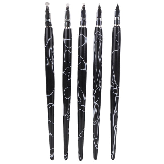 5 Pcs Acrylic Cartoon Dip Pen Set, Flat/Round Tips for Calligraphy & Drawing