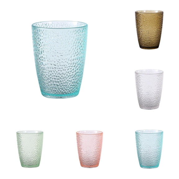 5 Pcs Acrylic Drinking Glasses, Unbreakable Tumblers Stackable & Dishwasher Safe, Clear Reusable Water Cups for Home, Restaurant, Outdoor, Party, Daily Use, 2.99"x3.86"x1.97"