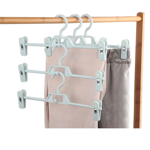 5 Pcs Adjustable Plastic Clothes Racks for Pant Skirt Clip Bra Clothespin Hanger