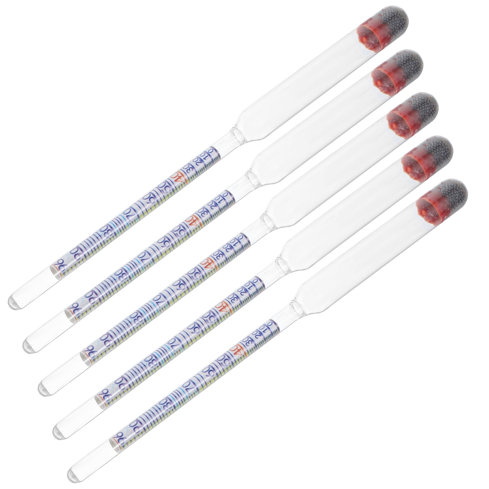 5 Pcs Alcohol Meter Test Hydrometer for Measure Sugar Beer Wine Glass