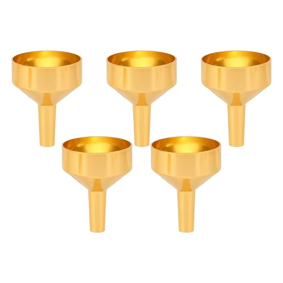 5 Pcs Alloy Mini Funnel, Small Essential Oil Funnel for Filling Small Mini Bottles Or Containers, Cosmetic Perfume Lotion Liquids DIY Lipbalms