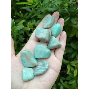 5 Pcs Amazonite Tumbled Stones, Polished Amazonite Gemstone, Amazonite Healing Crystals (Amazonite)