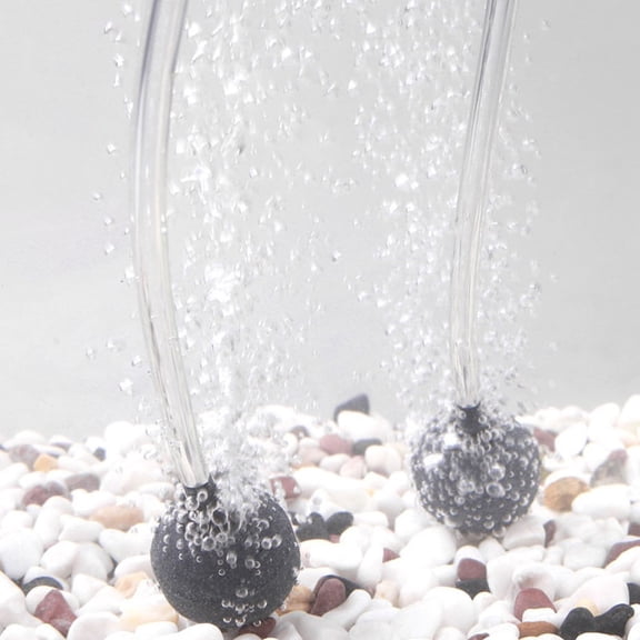5 Pcs Aquarium Air Stones, Mini Round Mineral Bubble Diffusers for Fish Tank Pump and Hydroponics