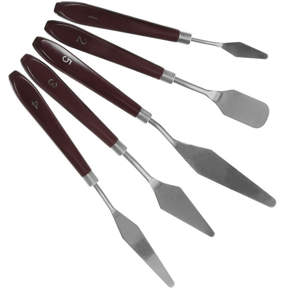 5 Pcs Art Oil Painting Scraper Color Mixing Spatulas Painting Knifives Spatula Drawing Tool
