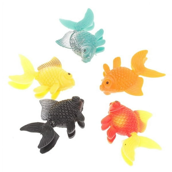 5 Pcs Artificial Aquarium Fishes Goldfish Ornament Realistic Artificial Moving Floating 5 Colors Aquarium Fish Bowl Tank Fake Fish Tank Decoration Fish Decor Party Favors