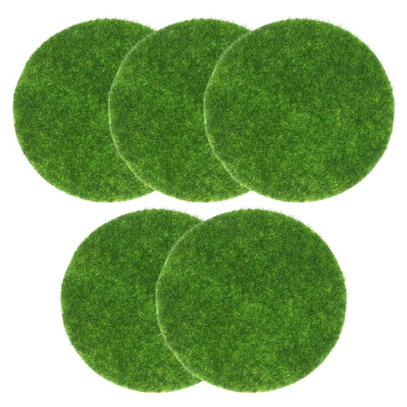Homoyoyo 5Pcs Artificial Moss Mats Green Realistic Faux Grass for Indoor Plant Decoration