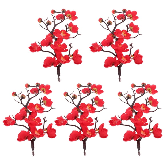 5 Pcs Artificial Wintersweet Flower Decorative Props for Floral Arrangements
