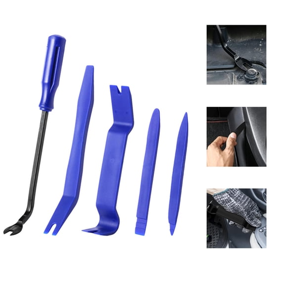5 Pcs Auto Trim Removal Tool Kit, Car Panel Clip Remover Pry Tool Set for Door Dashboard Interior Repair