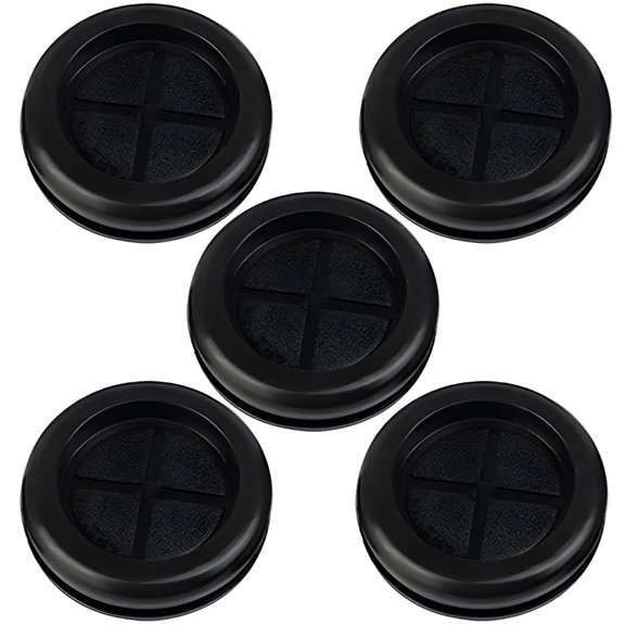 5 Pcs Automotive Firewall Grommets, PVC Rubber Hole Plugs, 1.65 In Inner Diameter, Dual-Sided Dustproof Seal, Heat Protective For Cabinets