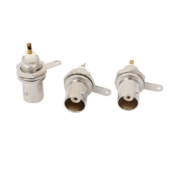 5 Pcs BNC Chassis Panel Mount Socket Female Jack Solder Type Connectors Adapter