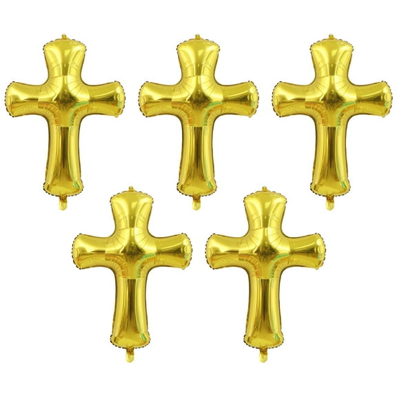 SOPOTUTU Balloons Decoration Handheld Aluminum Foil Balloons Golden 5Pcs