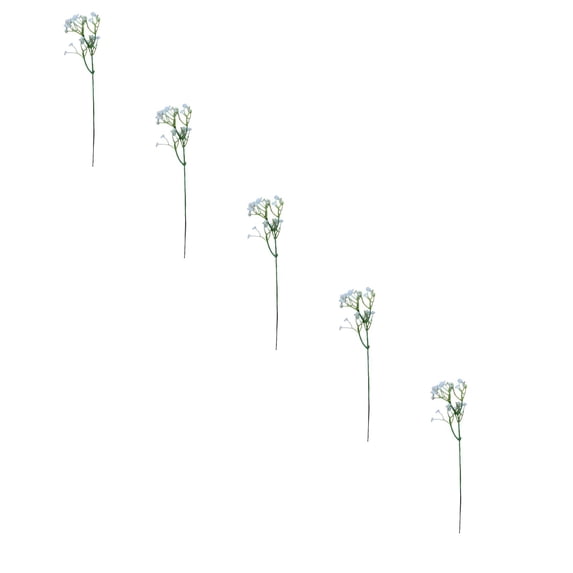 5 Pcs Babys Breath Artificial Flower, Artificial Flower for DIY Floral Arrangements Wedding Bridal Bouquet, Real Touch Fake Babys Breath Flowers for Home Garden Decoration 11.4"