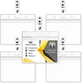 thumbnail image 1 of 5 Pcs Badge Holders and Metal Clips Clear Horizontal Name Tag ID Card Holder with Clip Waterproof ID Badge Holder with Metal Clips, 1 of 5